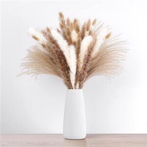 67PCS Pampas Grass Dried Flowers, Winter Decor Winter Decorations for Boho Home